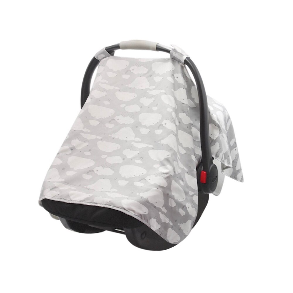 GO by goldbug car seat lightweight Grey canopy cover with clouds 38”